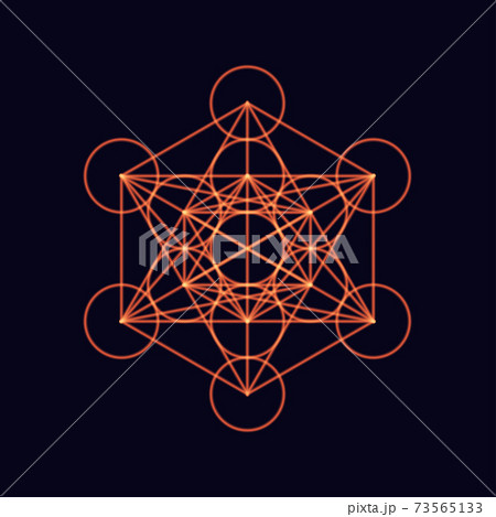 Hexagon outline shine silhouette 73565133