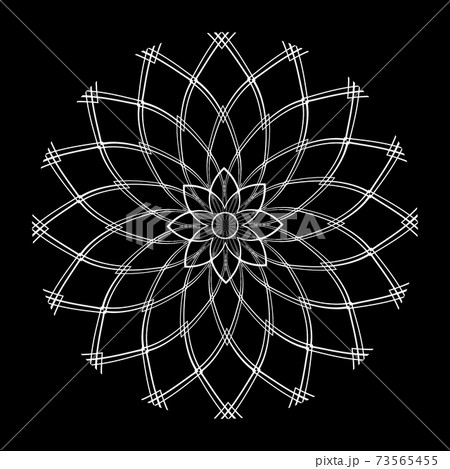 抽象 曼荼羅 模様 レースのイラスト素材 73565455 Pixta