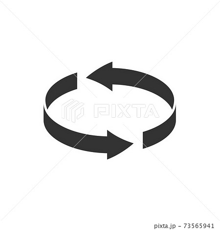 Spin rotate arrow icon. Reload round symbol 73565941