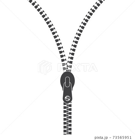 Open Zipper minimal logo. Zip iicon 73565951