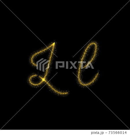 Gold glitter letter L, star sparkle trail font Gold glitter letter L, star sparkle trail font 73566014