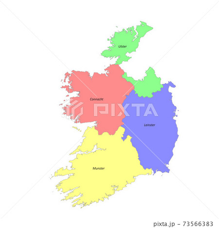 High quality labeled map of Ireland with borders of the regions High quality labeled map of Ireland with borders of the regions 73566383
