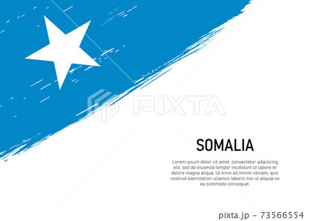 Grunge styled brush stroke background with flag of Somalia 73566554