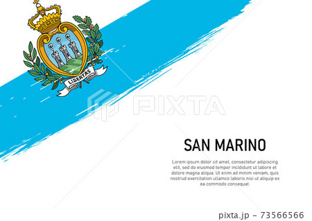 Grunge styled brush stroke background with flag of San Marino Grunge styled brush stroke background with flag of San Marino 73566566