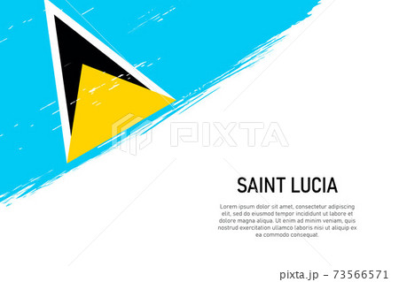 Grunge styled brush stroke background with flag of Saint Lucia Grunge styled brush stroke background with flag of Saint Lucia 73566571