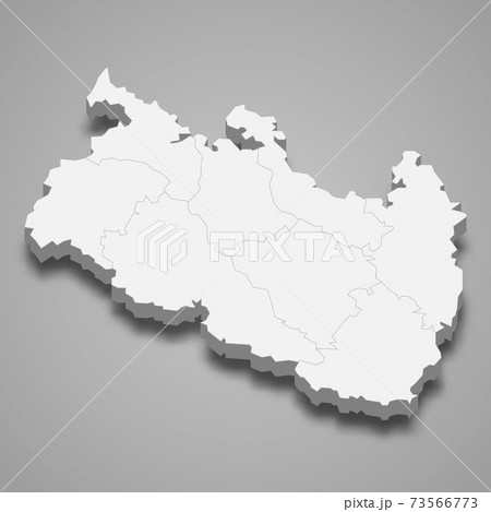 3d isometric map of Rangpur is a division of Bangladesh 73566773