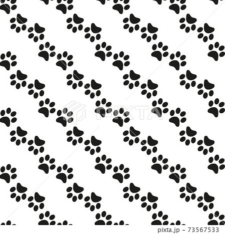 Cartoon paw for wallpaper design. Cartoon Modern design. Seamless fabric texture. 73567533