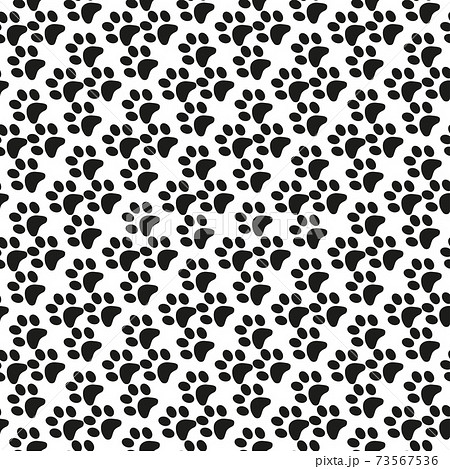 Cartoon paw for wallpaper design. Cartoon Modern design. Seamless fabric texture. 73567536