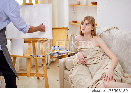 beautiful caucasian female posing for portrait 73568189