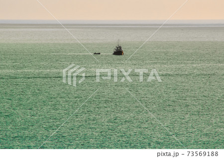 border ship patrols the sea. maritime border of Russia and Ukraine 73569188