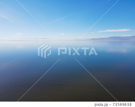 Aerial view of Bombay Beach and the Southern California Salton Sea Landscape in California Aerial view of Bombay Beach and the Southern California Salton Sea Landscape in California 73569638