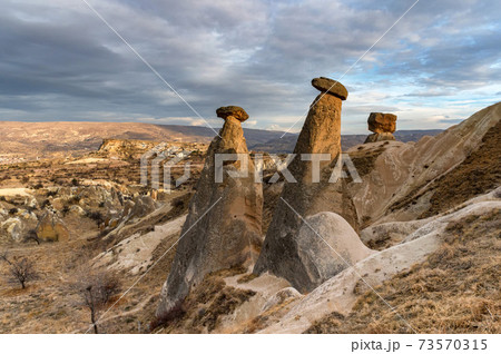 Landscape photo of the three beauties at Urgup, Turkey 73570315