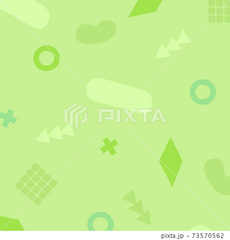 黄緑系配色の色々な模様の背景素材のイラスト素材