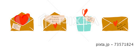 Set of icons for valentine s day. Vintage style with texture, EPS 10 Set of icons for valentine s day. Vintage style with texture, EPS 10 73571824