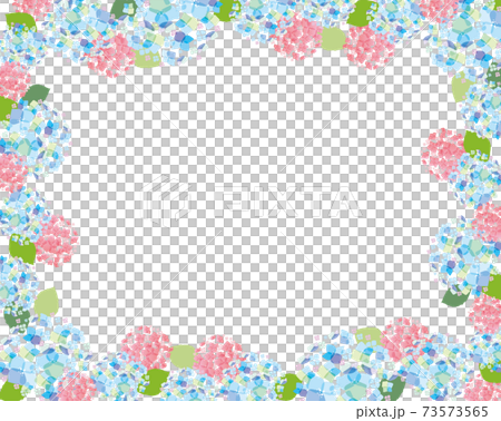Colorful hydrangea frame illustration card Colorful hydrangea frame illustration card 73573565