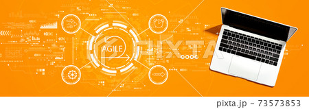 Agile concept with a laptop computer 73573853