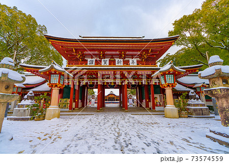 雪の太宰府天満宮 福岡県太宰府市 雪の太宰府天満宮 福岡県太宰府市 73574559