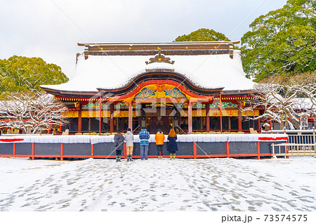 雪の太宰府天満宮 福岡県太宰府市 73574575