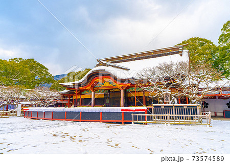 雪の太宰府天満宮 福岡県太宰府市 73574589