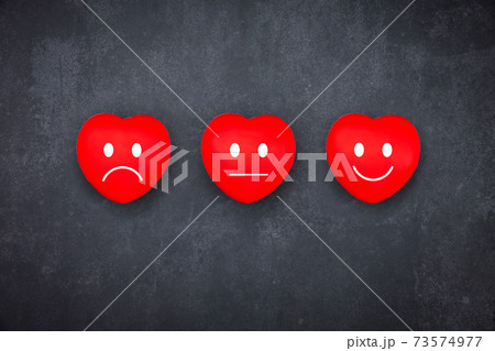 emotion faces on red heart for satisfaction survey emotion faces on red heart for satisfaction survey 73574977