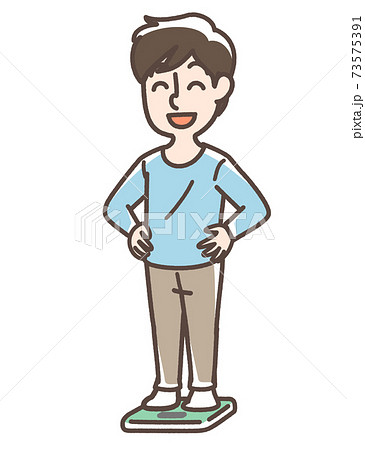 体重を気にする男性 73575391