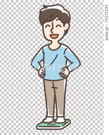 体重を気にする男性 73575391