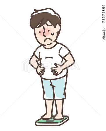 体重を気にする男性 体重を気にする男性 73575396