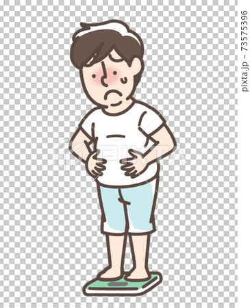 体重を気にする男性 体重を気にする男性 73575396