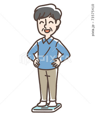 体重を気にする男性 73575410