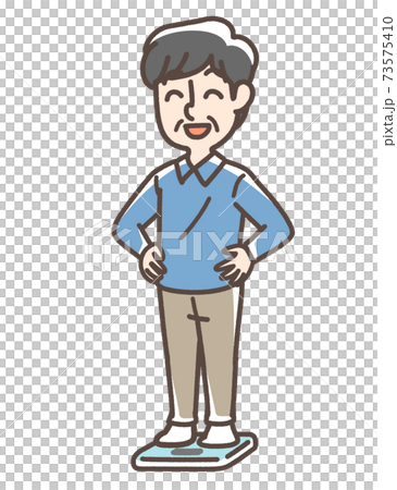 体重を気にする男性 73575410