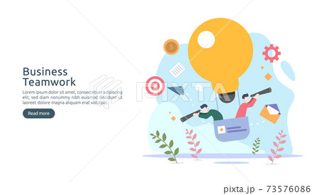 teamwork business brainstorming Idea concept with big yellow light bulb lamp, tiny people character. creative innovation solution. template for web landing page, banner, presentation, social media teamwork business brainstorming Idea concept with big yellow light bulb lamp, tiny people character. creative innovation solution. template for web landing page, banner, presentation, social media 73576086