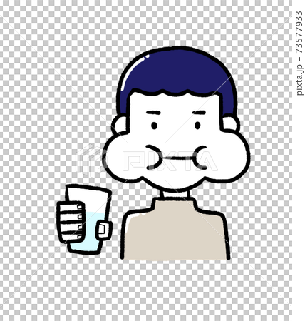 Illustration of rinsing the mouth 73577933