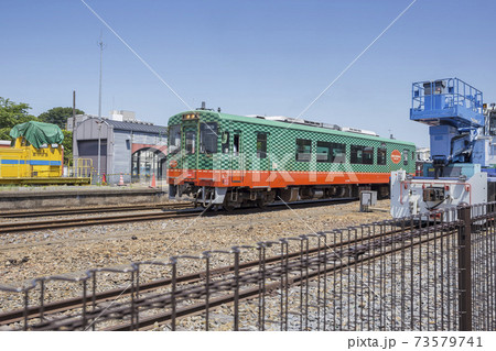モオカ14形　ローカル線　真岡駅　ディーゼル車　停車 73579741