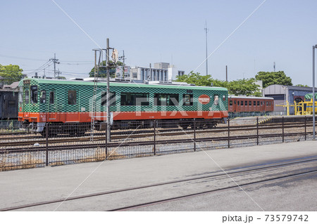 モオカ14形　ローカル線　真岡駅　ディーゼル車　停車 73579742