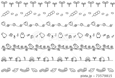 春の飾り線　1色　黒 73579815