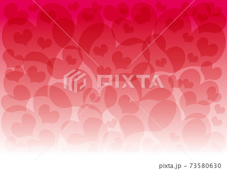 背景4 ハートぎっしり 赤白ピンク グラデーションのイラスト素材