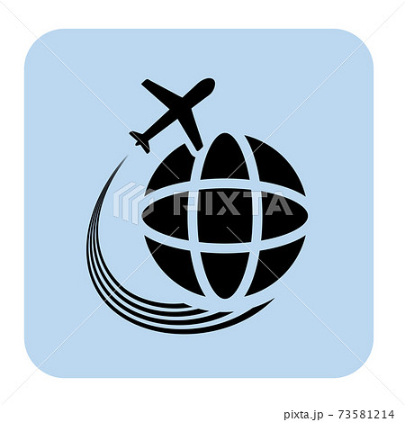 国際線アイコンのイラスト素材