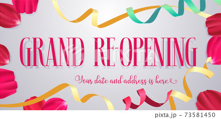 Grand opening or re opening vector illustration, background Grand opening or re opening vector illustration, background 73581450