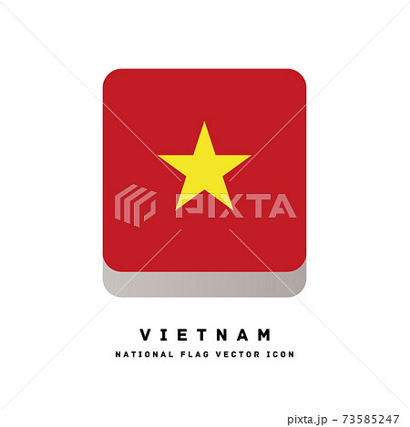四角いアイコン風 国旗[ベトナム]