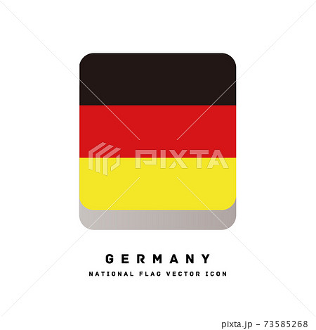 四角いアイコン風 国旗 ドイツ のイラスト素材