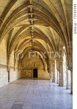 Interior of the Hieronymites Monastery, Mosteiro dos Jeronimos is located in Lisbon Portugal Interior of the Hieronymites Monastery, Mosteiro dos Jeronimos is located in Lisbon Portugal 73585399
