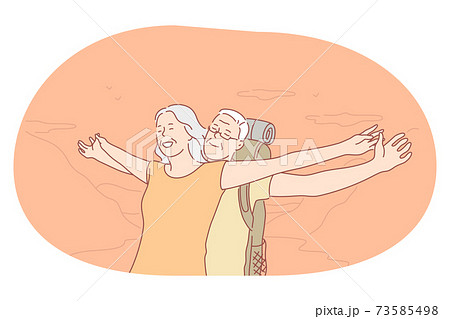 Senior elderly couple living happy active lifestyle concept 73585498