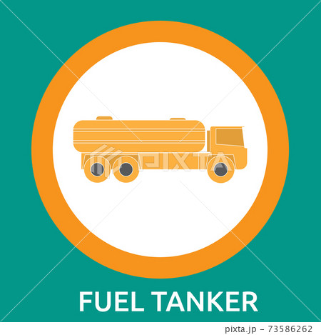 Fuel Tanker. Hand-drawn vector illustration on white background. EPS10 Fuel Tanker. Hand-drawn vector illustration on white background. EPS10 73586262