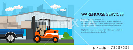 Transportation services and storage ,banner 73587532