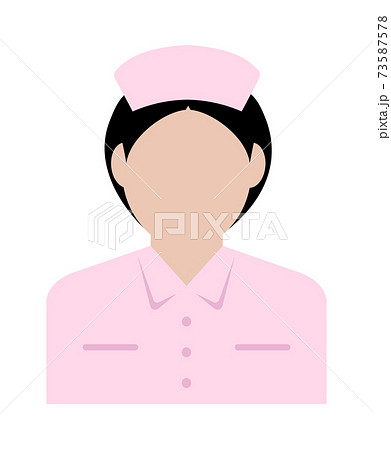 シルエット人物　ベクターアバターイラスト / ナース・看護婦・看護士・医療従事者 73587578