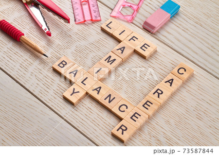 Career and family life balance. 73587844