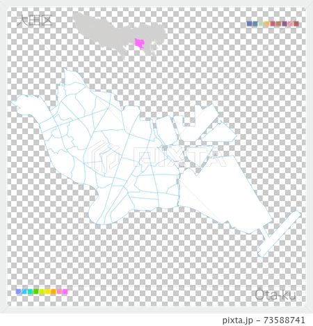大田區大田白色地圖（東京） 73588741