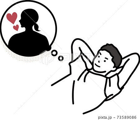 恋している男性 73589086
