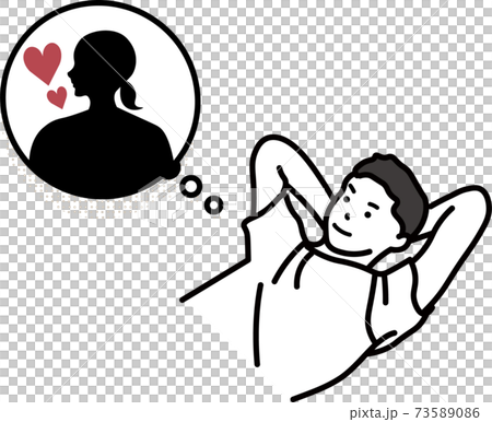 恋している男性 73589086
