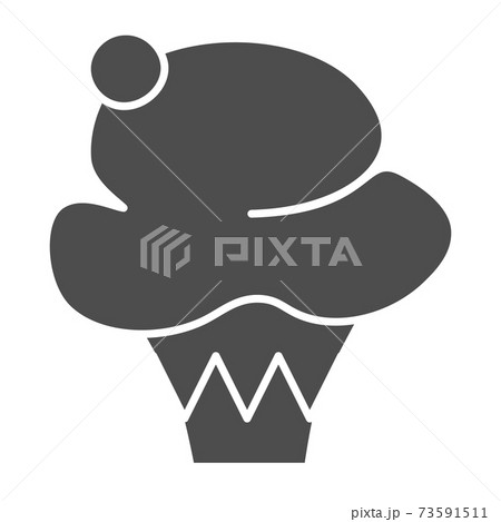 Muffin solid icon, bakery concept, creamy cupcake sign on white background, Cake icon in glyph style for mobile concept and web design. Vector graphics. Muffin solid icon, bakery concept, creamy cupcake sign on white background, Cake icon in glyph style for mobile concept and web design. Vector graphics. 73591511